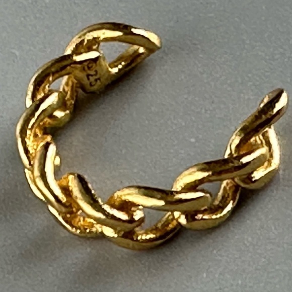 14K Gold Vermeil Chain Cuff - Picture 2 of 8